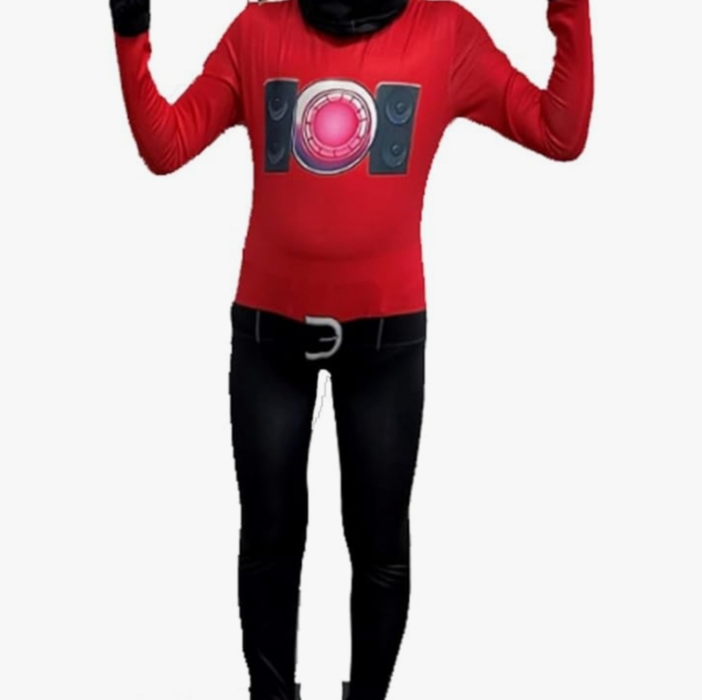 TV Camera Costume for Kids TV Man Camera Man Jumpsuit Cosplay Video Game Costume